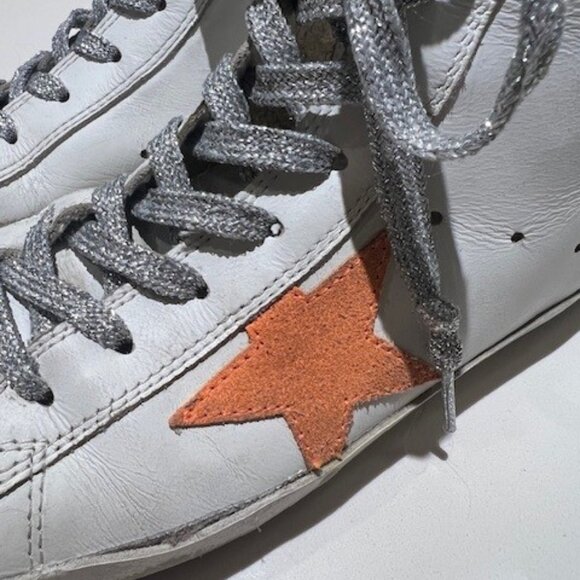 Golden Goose "Fancy" Leather High Top Sneakers - Size 37/7 - Picture 3 of 7